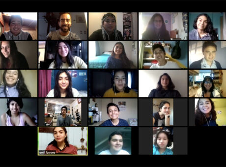 Imagen de equipo de Ciencia Joven en reunión virtual